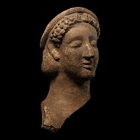 Greek Terracotta Head Fragment