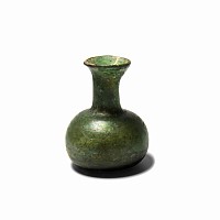 Roman Miniature Emerald Green Glass Unguentarium