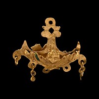 Elizabethan Boat-Shaped Pendant with Putti