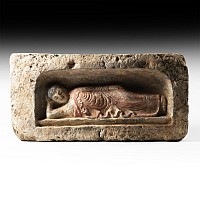 Chinese Wei Brick with Buddha in Paranirvana