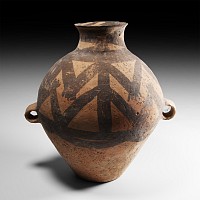 Chinese Neolithic Painted  Frog Jar
