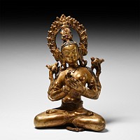 Sino-Tibetan Gilt Arya Tara Figure