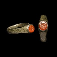 Greek Ring with Artemis Bee Gemstone