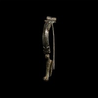 Large Roman Aucissa Bow Brooch with Wolf's Face