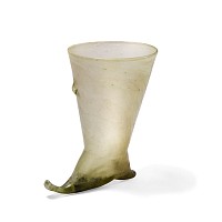 Sassanian Glass Rhyton-Style Vessel