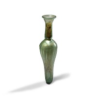 Large Roman Ribbed Glass Wine Vessel