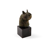 Western Asiatic Bronze Lion Censer Lid
