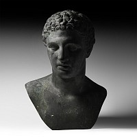 Bronze Head of a Young Male Athlete