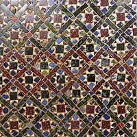 Large Byzantine Cosmatesque Mosaic Panel