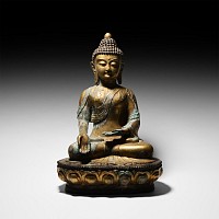 Chinese Sino-Tibetan Gilt Bronze Buddha