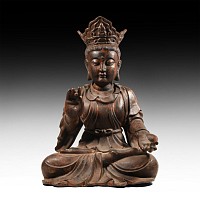 Chinese Bronze Seated Buddha