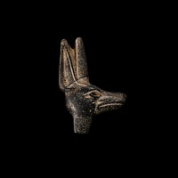 Egyptian Glass Anubis Head Inlay