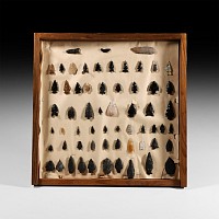 Stone Age Arrowhead Display