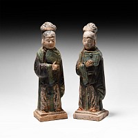 Chinese Ming Figure Pair