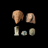 Egyptian Statue Fragment Group