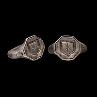 Stuart Period Silver Ring with Shield and Star