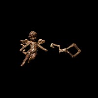 Medieval Cupid Statuette and Key Group