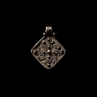 Viking Age Lozenge-Shaped Silver Filigree Pendant