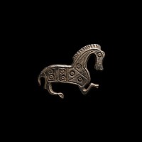 Roman Silver Horse Brooch
