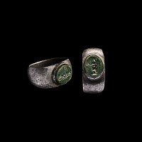 Roman Silver Ring with Goddess Gemstone