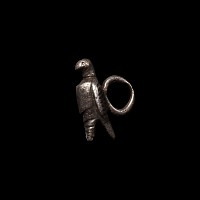 Egyptian Silver Amulet of Horus-Ra in the Form of a Falcon
