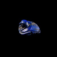 Egyptian Lapis Lazuli Falcon-Head Scarab