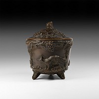Decorated Bronze Container
