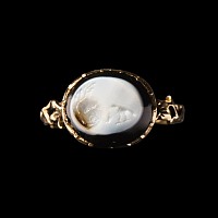 Roman Gemstone in Gold Ring