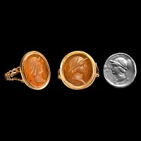 Post Medieval Gold Ring with Mercury Gemstone