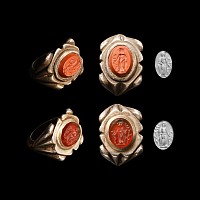 Roman Style Silver Rings with Gemstones