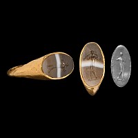 Roman Gold Ring with Venus Gemstone