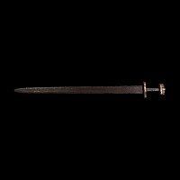 Viking Iron Sword with Inlaid Hilt