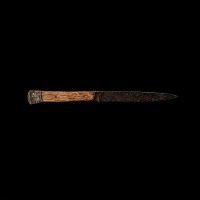 Medieval Iron Knife with Bronze Pommel