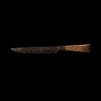 Medieval Iron Knife with Bronze Pommel