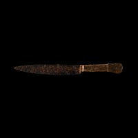Medieval Iron Knife with Bronze Pommel