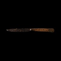 Medieval Iron Knife with Bronze Pommel