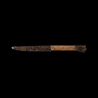 Medieval Iron Knife with Bronze Pommel