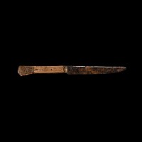 Medieval Iron Knife with Bronze Pommel