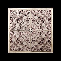 Post Medieval Glazed Ceramic Tile Display