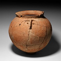 Roman Ceramic Military Cremation Face Urn