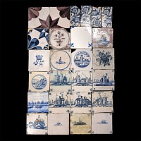 Post Medieval Glazed Ceramic Tile Group