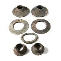 Roman Bronze Chariot Wheel Hub Group