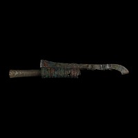 Viking Age Bronze Dagger Hilt with Scabbard