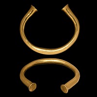 Bronze Age Gold Bracelet with Torc-Shaped Terminals
