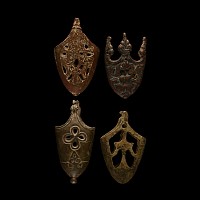 Viking Age Bronze Sword Scabbard Chape Collection