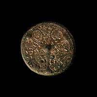 Viking Age Gilt Bronze Oseberg Box Brooch with Entwined Animals