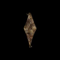 Anglo-Saxon Gilt Lozenge-Shaped Brooch with complex Diamond Design