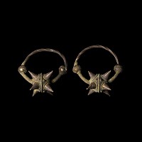 Viking Period Rus Silver Temple Earring Pair