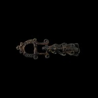 Viking Age Bronze Dragon Strap End with Loop