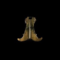 Large Anglo-Saxon Gilt Bronze Harness Pendant with Dragons